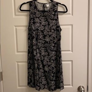 Old Navy Black Printed Dress